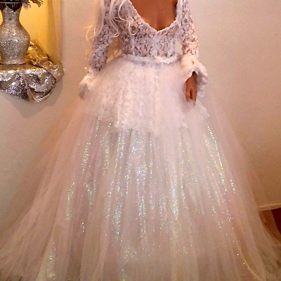 BIANCA 2 In 1 Mini Dress Wedding Ballgown Set - Picture 3 of 7